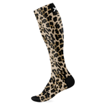 Golden Leopard Knee High Socks