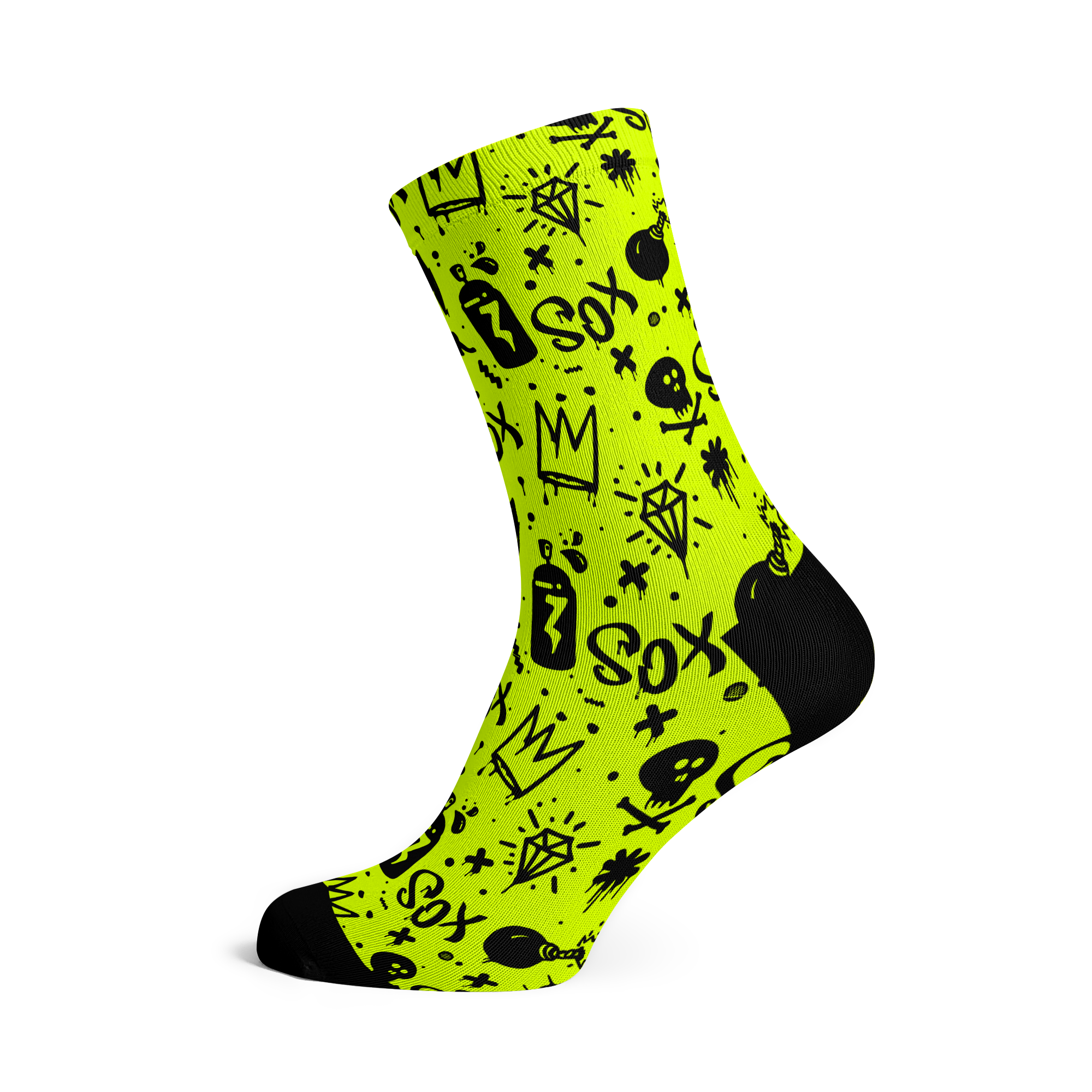 Sox Footwear | Doodle Yellow Socks
